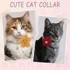 4pack Breakaway Cat Collar With Bells Flower Pendants