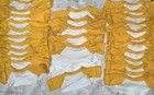 Large Lot 30 Yellow Teddy Bear Doll Baseball Style T-shirt Blank 12  Chest New