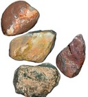4 Rough Agate Jasper Stones  2 Lbs Altogether All Shown Included