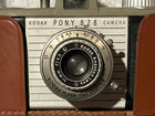 Vintage Kodak Pony 828 Camera Anaston 51mm Lens With Leather Field Case   Strap