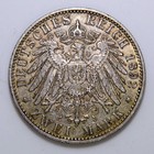 key Date  1892-a Germany Prussia 2 Mark Silver William Ii I945