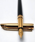 Caran D ache Madison Bicolor Black   Gold Fountain Pen Med 18c Nib 4690 482m 3