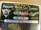Packard Motor Car Company Data Plate Badge Tag   Packards At Perrysburg  a 
