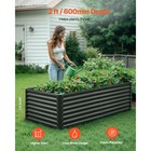Uimoso Metal Raised Garden Bed Galvanized Planter Box 6x3x2 Ft Gray For Outdoors
