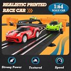 Car Racing Track Set With 4 High Speed Slot Cars  Battery Or Electric Powered