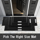 Front Door Mat For Outside Entrance  Black  29 5x17