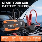 S Zevzo Et05 Jump Starter 3000a Portable Car Jump Starter Battery Pack  7 2l    