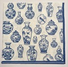 10- Blue And White Chinoiserie Paper Napkins 