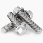 M6-1 0 X 25mm Flanged Hex Head Bolts Flange Hexagon Screws  Stainless Steel 1   