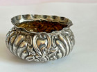 Antique Repousse Sterling Silver Open Salt Birmingham England -william Davenport