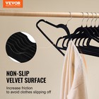 Uimoso Velvet Hangers 50 Pack Black Non-slip Hangers With 360 Degree Swivel Hook