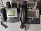 4 Cisco Cp-7941g Unified Ip Voip Business Office Phone W base  Stand   Handset 