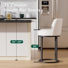 Set Of 2 4 6 Pu Leather Swivel Bar Stools With Footrest 26  Counter Height Stool