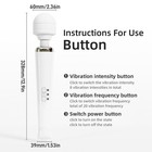 Handheld Massager Wand Vibrating Massage Magic Full Body Therapy Motor 20 Speed