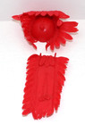 Marx Johnny West  Chief Cherokee Indian Red Headdress   Tail Feathers  186