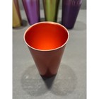 Vintage Anodized Aluminum Tumblers Set Of 6 Rainbow Metallic Retro Drinking Cups