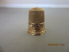 Beautiful 14k Yellow Gold Antique Vintage Sewing Thimble Simons Landscape Scene 