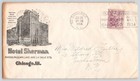 1934 Hotel Sherman Chicago Il Letterhead   Postal Cover