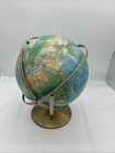 Vintage Rand Mcnally World Portrait Globe With Metal Frame