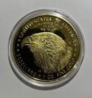 1 Oz American Liberty - Eagle Gold Plated Metal    commemorative    Coin