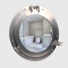 Aluminium Matt Silver Finish Ship Porthole Window Mirror For Wall  Home Decor