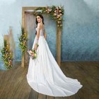 Exquisite A-line Wedding Dresses O-neck Long Sleeved Lace Appliques Bridal Gowns