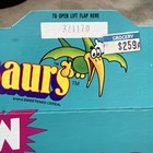 Dinersaurs 1988 Cereal Box From Ralston Purina With Sticker Gift