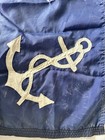 Vintage Nautical Yacht Club Flag With 3 Stars And Anchor Blue   White 19    X 13    