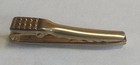 Vintage Tie Bar clip Silver Tone W red Stone