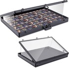 36 x24  Acrylic Clear Top Display Locking Travel Case Trading Coin card jewelry