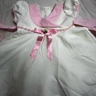 Vintage Baby Club Girls White Pink Trim Bow Fit Flare Dress 4t Style 670 Usa
