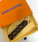 Authentic Louis Vuitton Dragonne Key Holder Lv Monogram Brown With Dust Bag