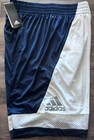 Nwt Mens Adidas M Navy Blue white gray Pro Bounce Basketball Shorts Medium