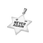 Support Israel With 9k Gold And 925 Silver Star Of David Solid Jewish Pendant