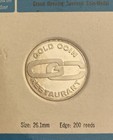 Gold Coin Restaurant Lounge Grand Opening Souvenir Coin Medal Silver-klad Proof
