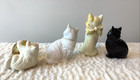Set Of 4 Vintage 1970s Avon Kitten Cat Perfume Bottles Topaz Moonwind Tabbies