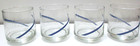 Barware Glass Set Of 4 Tumblers On The Rocks Lowball Old Fashioned Stripes