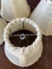 Vintage Rustic Rawhide Lamp Shade Pair Western Southwestern Ranch Cowboy Style