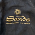 Sands Las Vegas Casino Hotel Black Silk Bomber Jacket Usa Size Large Vintage