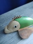 Vintage Wood Fish Decoy Ice Hole Decoys Green Hand Made Ice Fishing Spearing 