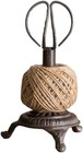 Vintage Cast Iron Twine   Scissors Set - Sewing Room Decor  Twine Holder  Scisso