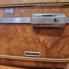 American Tourister Brown Tortoise Hard Shell Train Travel Makeup Case Vintage