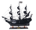 Black Pearl Caribbean Pirate Tall Ship Model 28  W  Opening Front Display Case