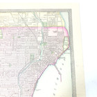 Antique 1904 Milwaukee Wi City Street Map From Atlas Color