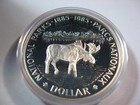 1985 Canada Silver Dollar Proof  national Parks Moose W ogp 