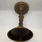 Vintage 12 Inch Antique Brass Pillar Candle Holder Tall Pedestal Stand Baluster