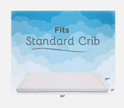 Milliard Toddler 2-inch Ventilated Memory Foam Crib 52x27x2   White
