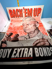 Original 1944 Back  em Up Buy Extra Bonds Ike Us Treasury Wwii Poster
