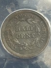 1857 Half Cent  Braided Hair Type  Tough Date  Anacs Vf30 Details  Free Shipping