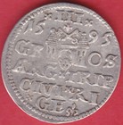 R  Poland Lithuania 3 Groschen 1595 Riga Sigismund Iii Aunc Details  4258